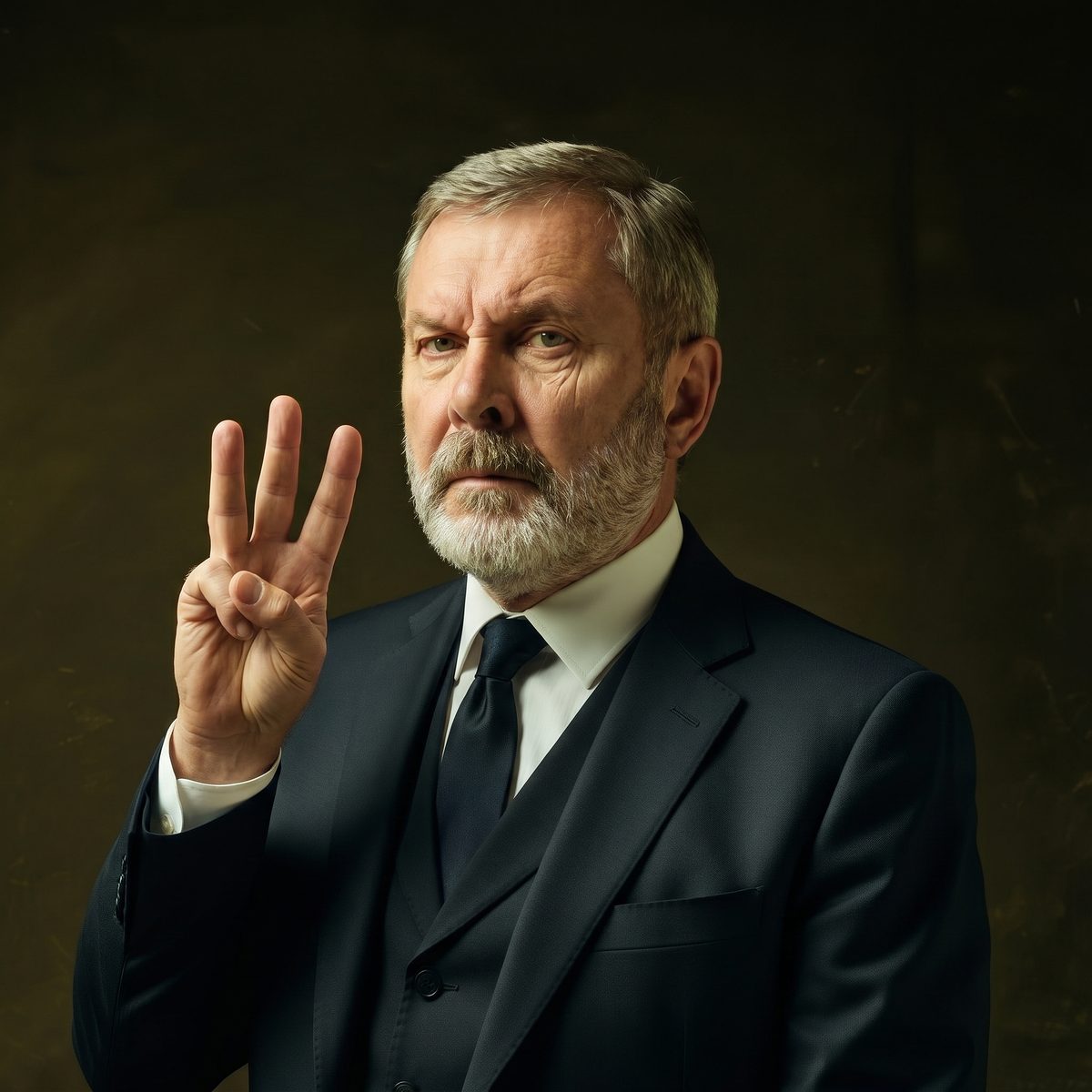 Gordon holding up three fingers — he answers, he books, he looks after.